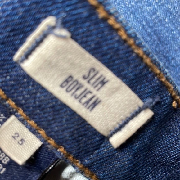 Madewell Slim Boy Boyjean Denim Jeans Distressed Size 25 - Picture 5 of 11